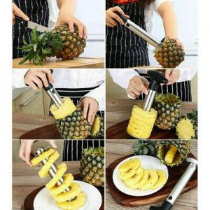    3 In1 Fruit Stainless Pineapple Corer Slicer Peeler Cutter Parer Kitchen Tool